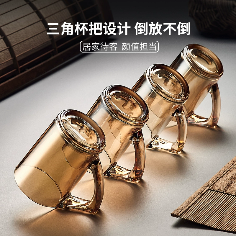 Набор из зеленого яблока, бытовая термостойкая ручка, офисная чашка для воды, чайная чашка для гостиной, гостиной, питьевая вода, лошадь Сяо