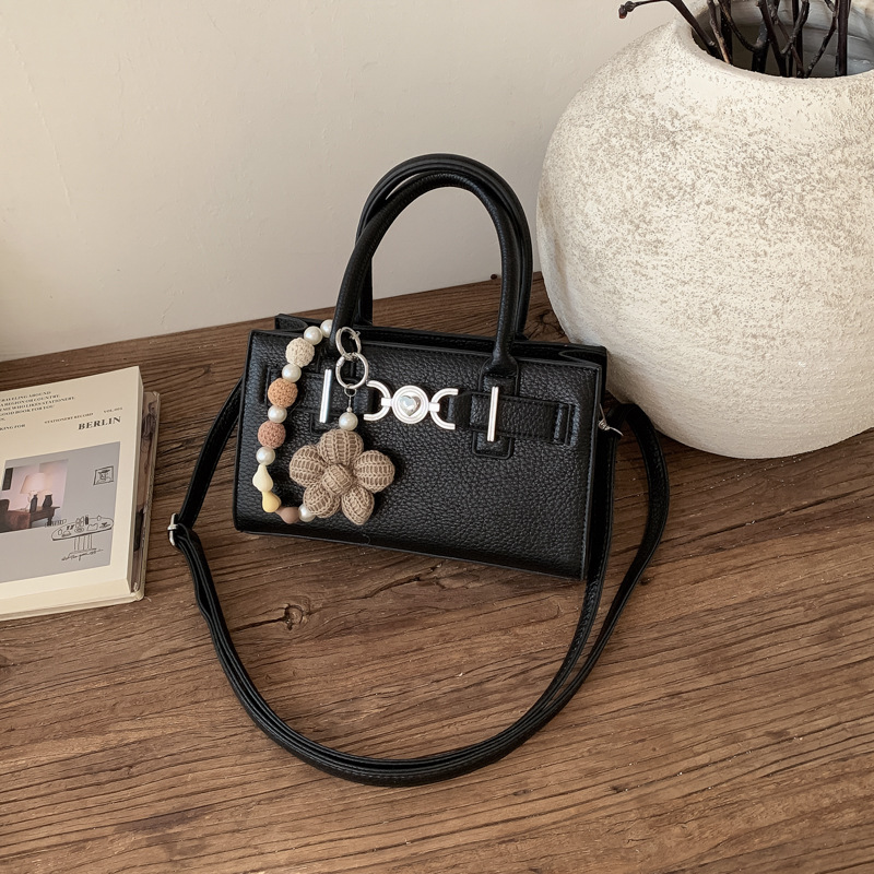 Nicho Zhong bolso retro mujer 2026 nueva textura lichi estampado bolso pequeño cuadrado de viaje ocio mochila de hombro image 10