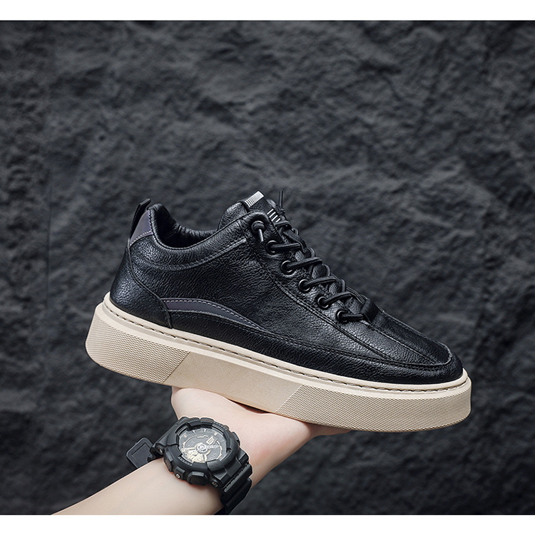 New autumn thick soled men's sports shoes low top feet to increase height non slip casual shoes men's versatile shoes_voghion.com