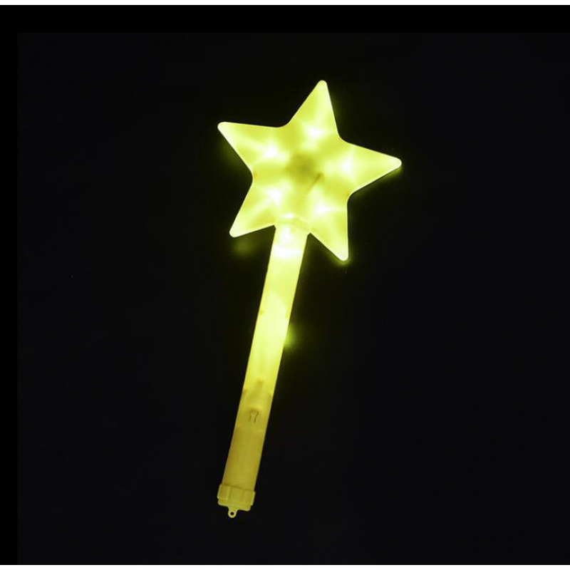 Estrellas de pentacos amarillos palos de apoyo estrella fluorescente palos de concierto accesorios para niños espectáculo brillante toque de pelo bandas