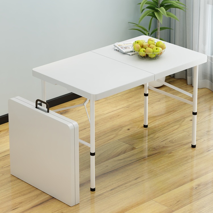 折叠桌子户外摆摊便携式家用长条桌简易长方形桌椅吃饭小餐桌塑J&