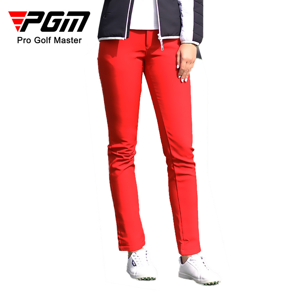 Quần golf nữ thu đông lót nhung co giãn cao — Kuz045 lót nhung-màu xanh, Kuz045 lót nhung-Đỏ, Kuz045 lót nhung-Đen, Kuz045 lót nhung-màu be