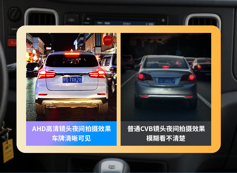 Ultra-clear 1080p truck driving recorder HD driving double lens front and rear double road cart reversing image