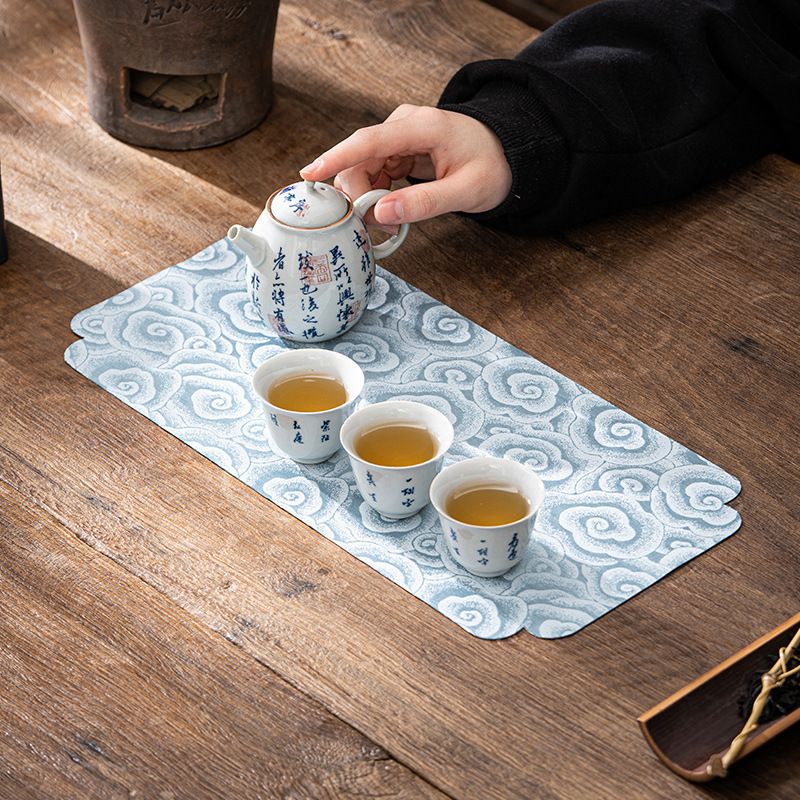 Yunqu Brocade Tea Mat Tea Towel Chinese Dry Bubble Tea Mat Thickened Waterproof Table Mat Coaster Tea Set Accessories Table Flag Wholesale Yunqu Brocade Tea Mat Tea Towel Chinese Dry Bubble Tea Mat Thickened Waterproof Table Mat Coaster Tea Set Accessories Table Flag Wholesale