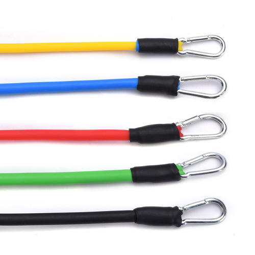 [Cross-border hot sale] 11-piece set of TPE tensioners, tension ropes, muscle training, elastic ropes, fitness equipment