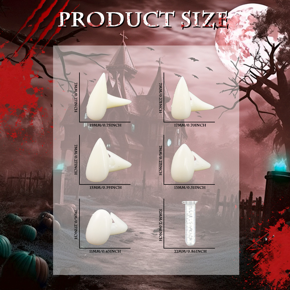 Ventas transfronterizas calientes de Halloween cos vampiros decoración dientes falsos travesuras horror muñecos enteros baile de maquillaje