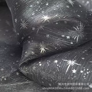 欧根纱皱纱烫金款 春夏汉服女童装头饰发饰面料