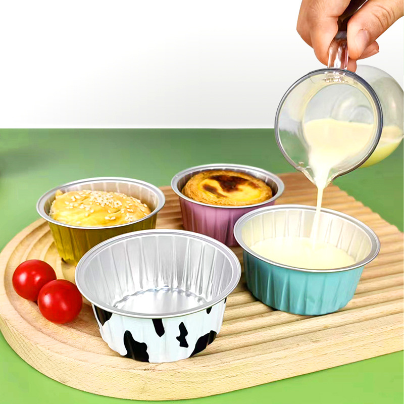 Taza de postre resistente a la cocción recubrimiento para hornear pastel de taza freidora de aire horno tazón especial pudín caja de papel de aluminio