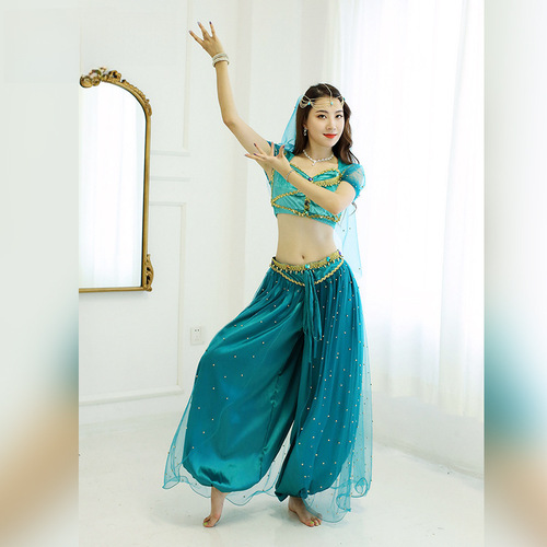 Anime costume Latin cosplay Jasmine Princess set Halloween cosplay clothing adult belly dance performance clothes 