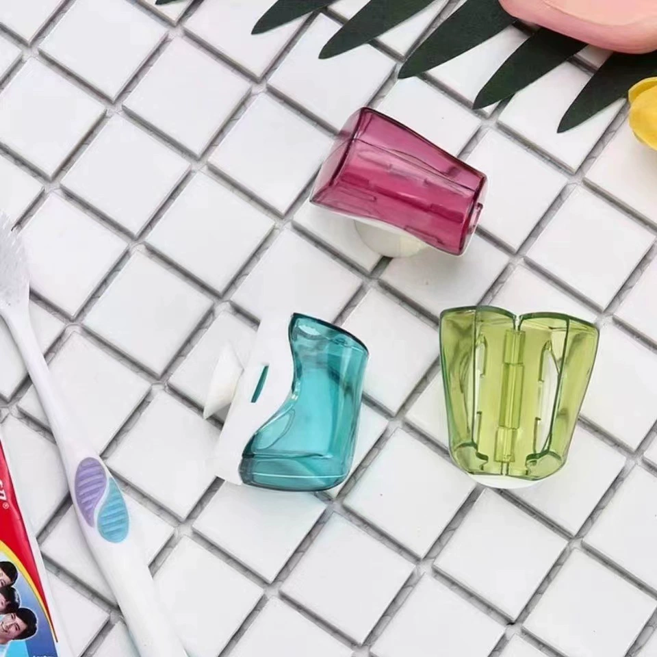 Настенный портативный держатель для зубных щеток на присоске, защитный чехол для электрической зубной щетки, пылезащитный, с откидной крышкой, для путешествий и домашнего использования