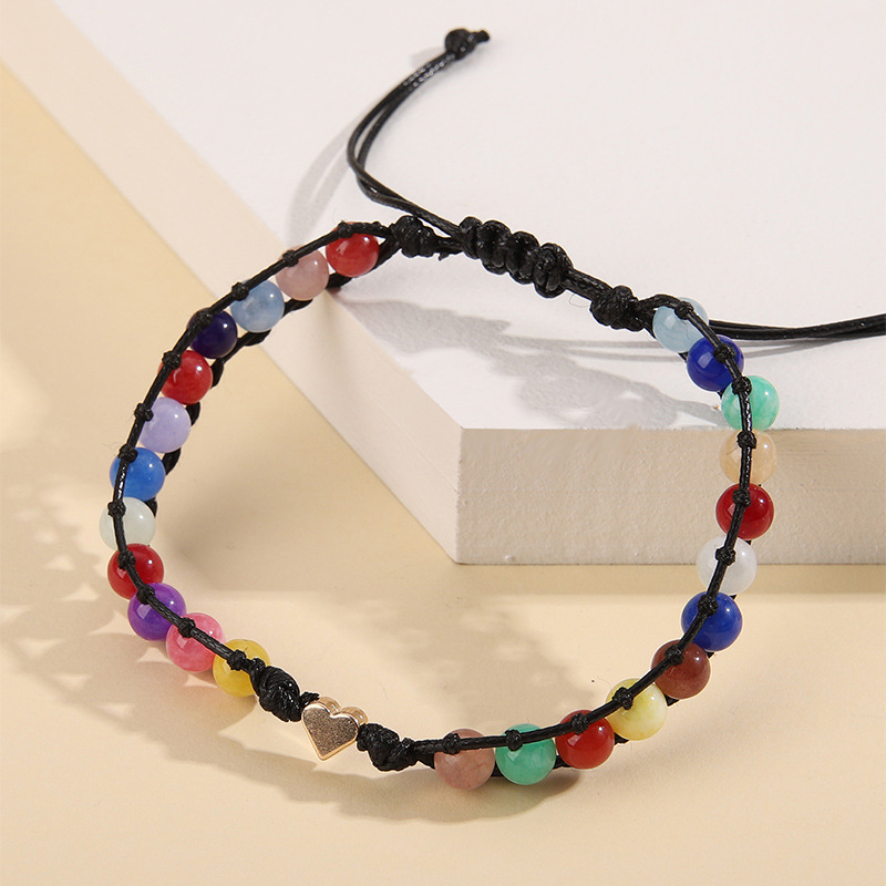 1 Piece Fashion Geometric Heart Shape Beaded rope Womenu0027S Bracelets