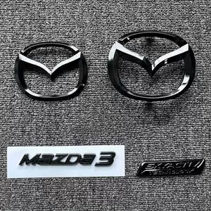 Mazda 3 Axela Qara Döyüşçü Ön Arxa Loqo Mazda3 Hərf Loqosu Quyruq Loqosu