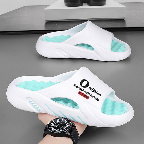 Slip-on Men's Summer Outerwear Massage Sports Sandals for Men, Dual-Purpose Beach and Casual Slippers, Wholesale Exclusive