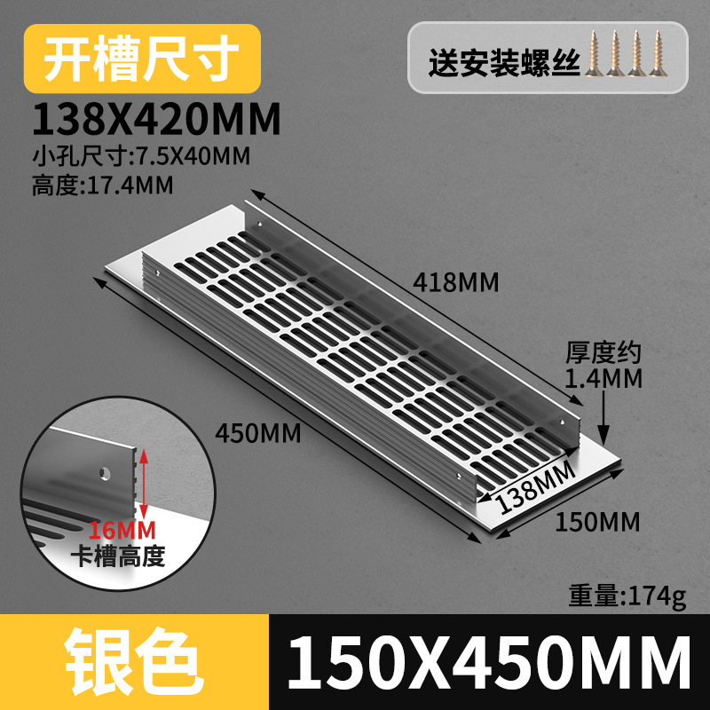 Gabinete de aleación de aluminio ventilador de red de zapato cubierta de ventilación cubierta de ventilación cubierta de ventilación de rejilla de disipación de calor