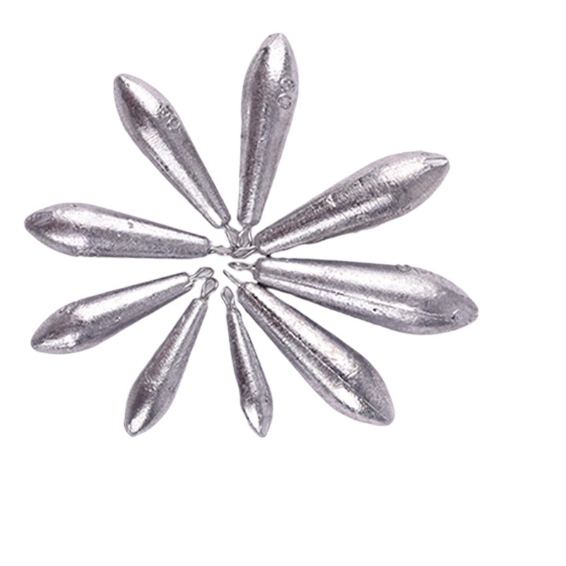 Willow Leaf-Shaped Lead Pendant Wholesale Large Lead Pendant Sea Rod Hollow Through-Core Lead Pendant Fast Water Drop Lead Pendant Fishing Gear Supplies