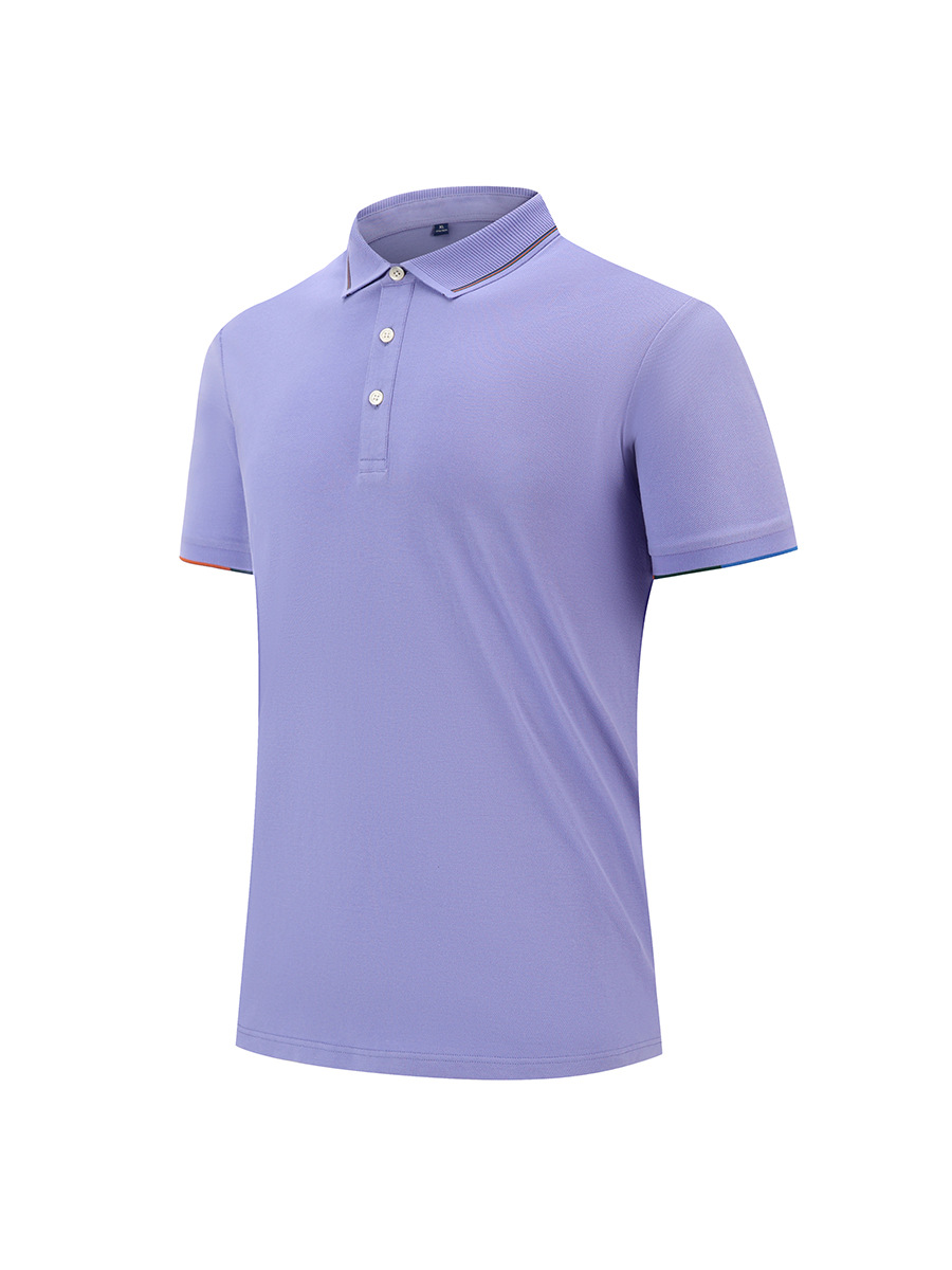 Camiseta de solapa de negocios de 50 colores, camisa de polo, ropa de trabajo, camisa de polo de algodón de manga corta para hombres, sentido avanzado personalizado