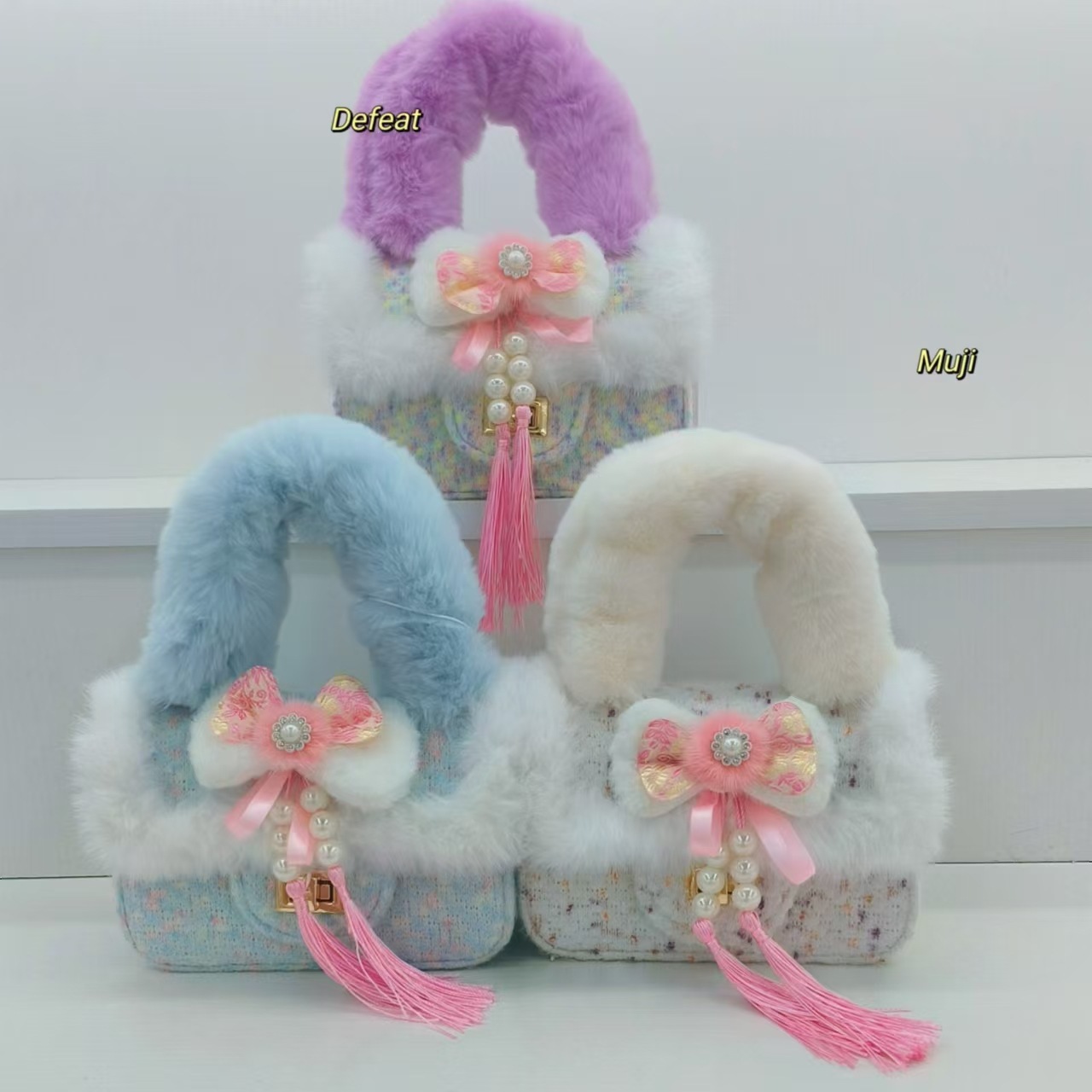 Guofeng bolso infantil bolso de peluche bolso de hombro mochila princesa bolso de cambio bolso accesorios bolso pequeño