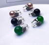 Agate onyx retro earrings, wholesale, silver 925 sample