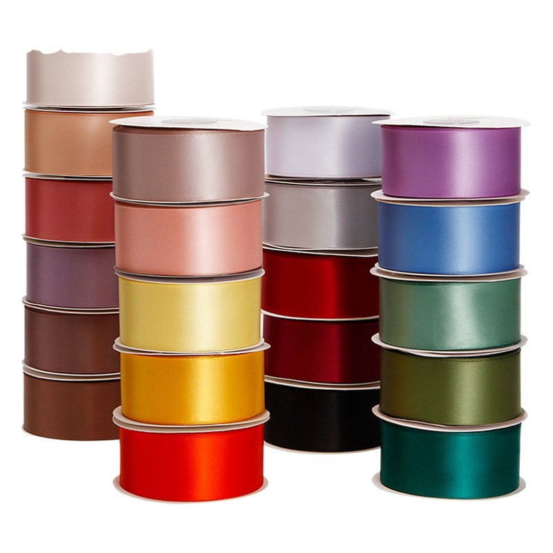 Accesorios de cinta gruesa cifrada al por mayor transfronteriza, cinta de poliéster de doble cara, caja de regalo, cinta de embalaje, lazo, cinta de recuerdo