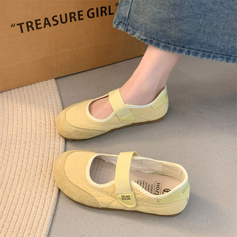 Velcro German Training Shoes for Women, 2026 New Popular Model, Breathable Flat-Soled Sneakers for Pregnant Women, Spring and Summer White Sports Shoes