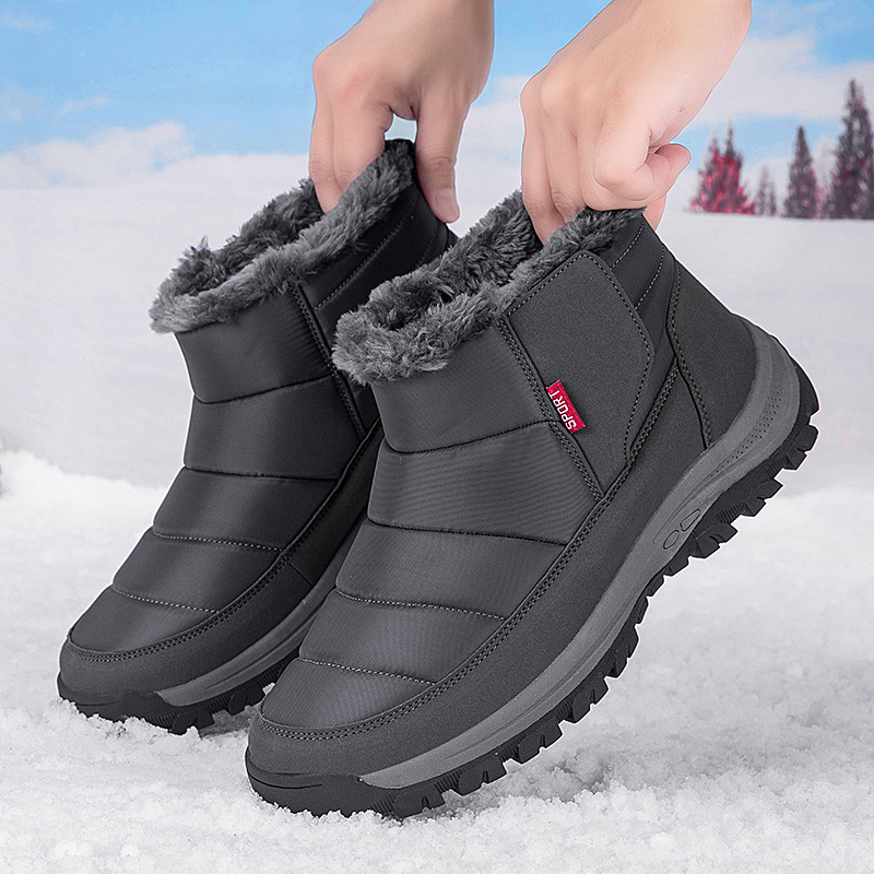 Zapatos de algodón para ancianos en invierno, botas de nieve del noreste, botas de algodón deportivas, botas de algodón al por mayor para personas de mediana edad y ancianos
