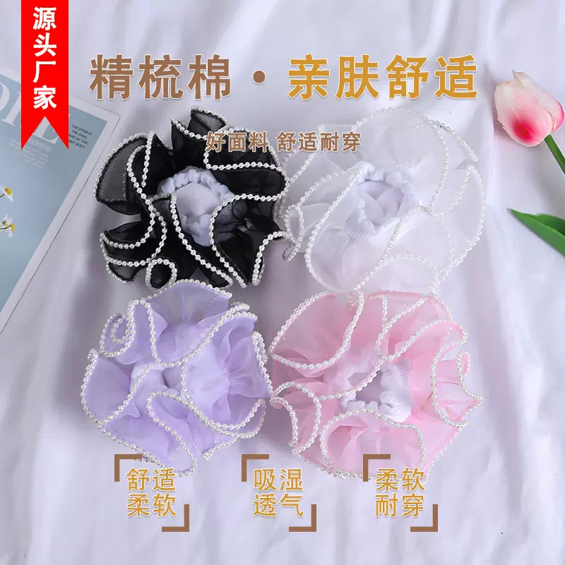 新款儿童珍珠蓬蓬立体花边袜四季舒适透气优质精梳棉袜蕾丝儿童袜