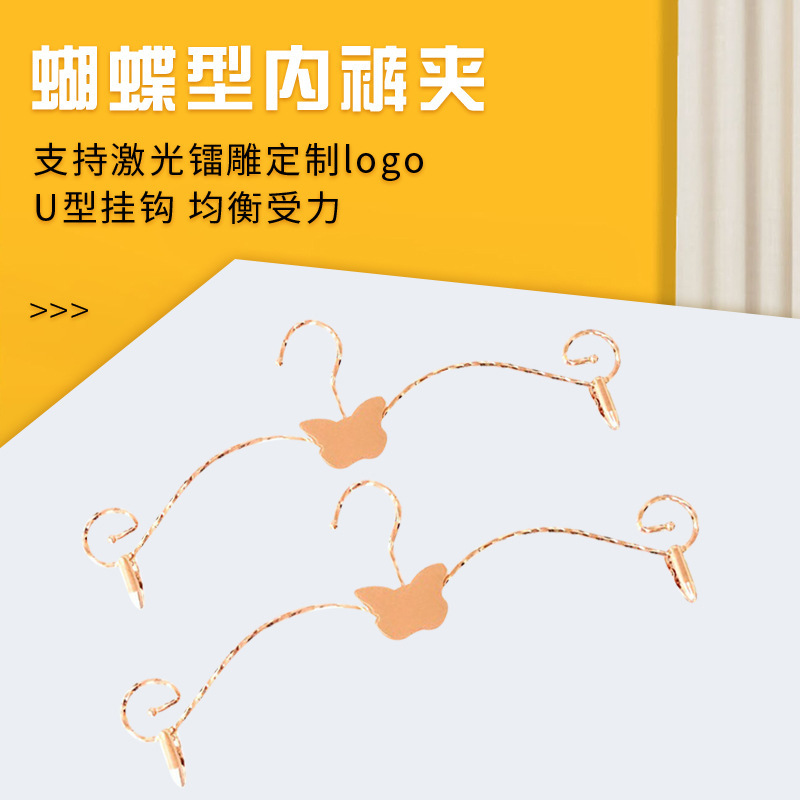 Wholesale Metal Underwear Clothes Hanger Underwear Store Women's Bra Rack Panty Clip Adult Underwear Clothes Hanging Display Rack