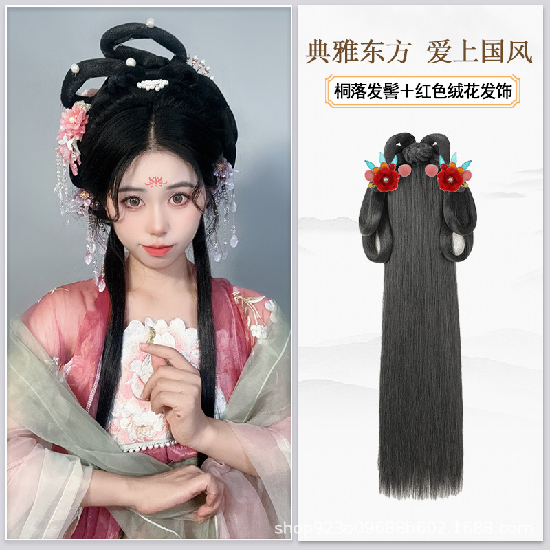 허리 머리 SKU 빨간 벨벳 꽃