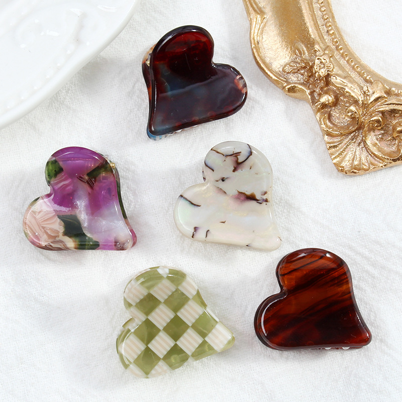 Baoguang geometric mini clip PVC grip Net red temperament retro multiple colors hair accessories hairpin top clip wholesale