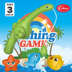 Cikoo Cool Explosions Children's Bathing Water Play Toy Magnetic Fishing Baby Early Education Educational Fish Fishing Toy