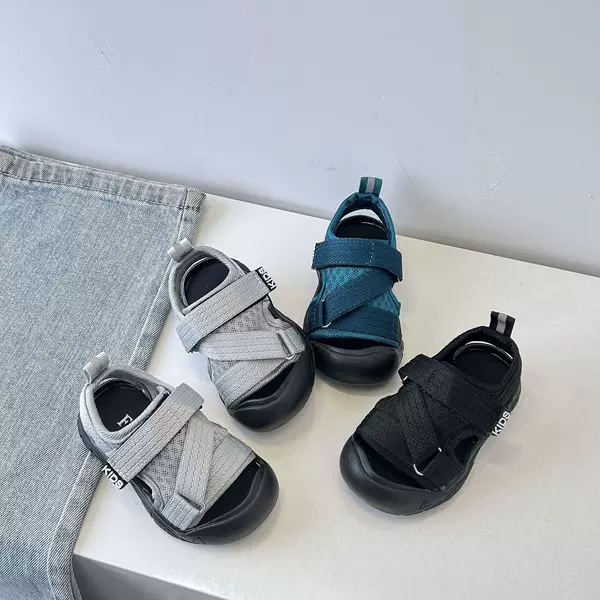 Baby Boy Sandals Baotou 2025 Summer New Infant Toddler Shoes Soft Sole Non-Slip Boys Mesh Breathable Shoes