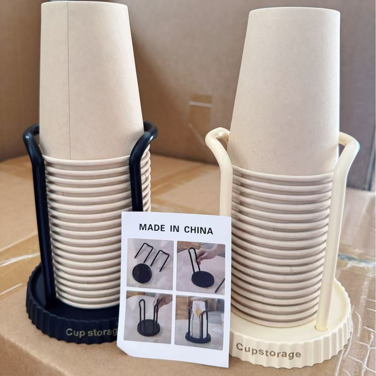 Cross-Border Disposable Paper Cup Holder Coffee Milk Tea Cup Storage Rack Household Cup Storage Rack Multi-Functional Desktop Cup Taker
