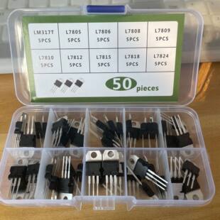10 specifications 50pcs to-220 L7805-L7824 series LM317T three-terminal stabilization tube kit