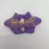 Purple Pattern Two-Button Sweater