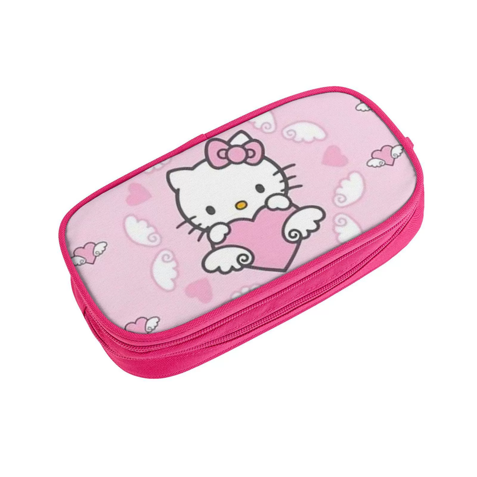 Hello Kitty, фуксия двухслойный мультяшный пенал для начальной школы, новая коллекция, начальная и средняя школа