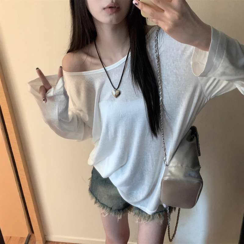 旅游度假空气感雪纺防晒衣女2025夏季新款辣妹长袖T恤微透罩衫潮|undefined