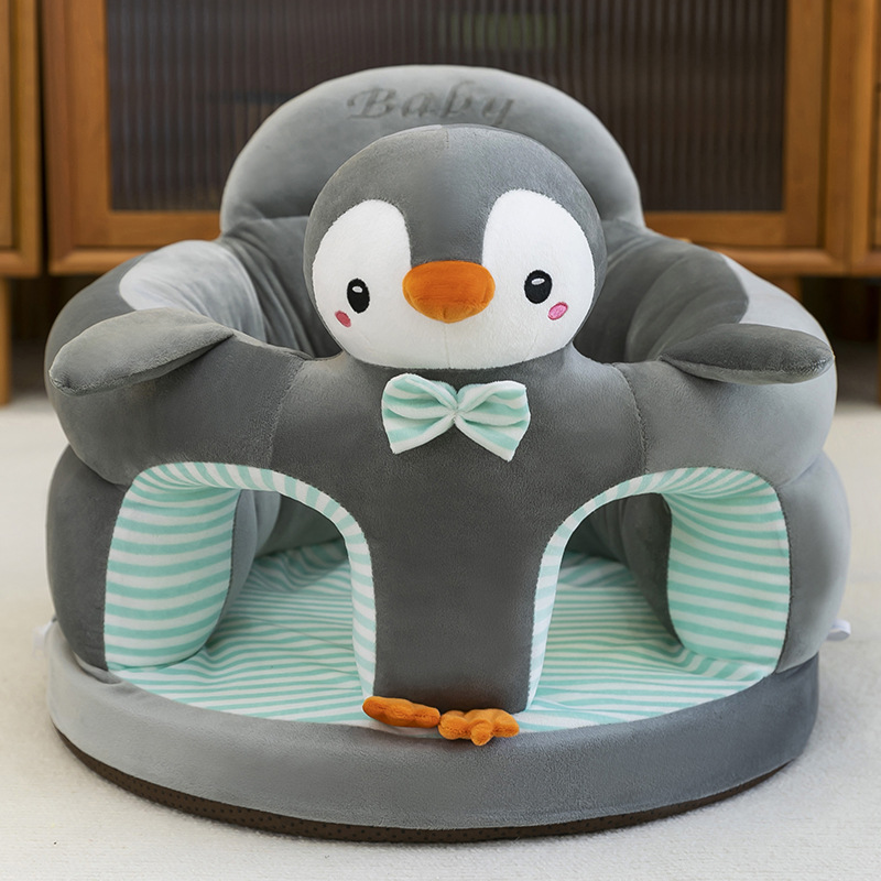 Asiento de aprendizaje para bebés anti-caídas, asiento de dibujos animados para bebés que aprenden a sentarse en un pequeño sofá sin lesiones espinales.