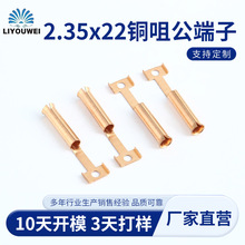 接线圆管型C5191磷铜 铜鼻线鼻子铜接线端子 医疗五金2.35x22铜咀