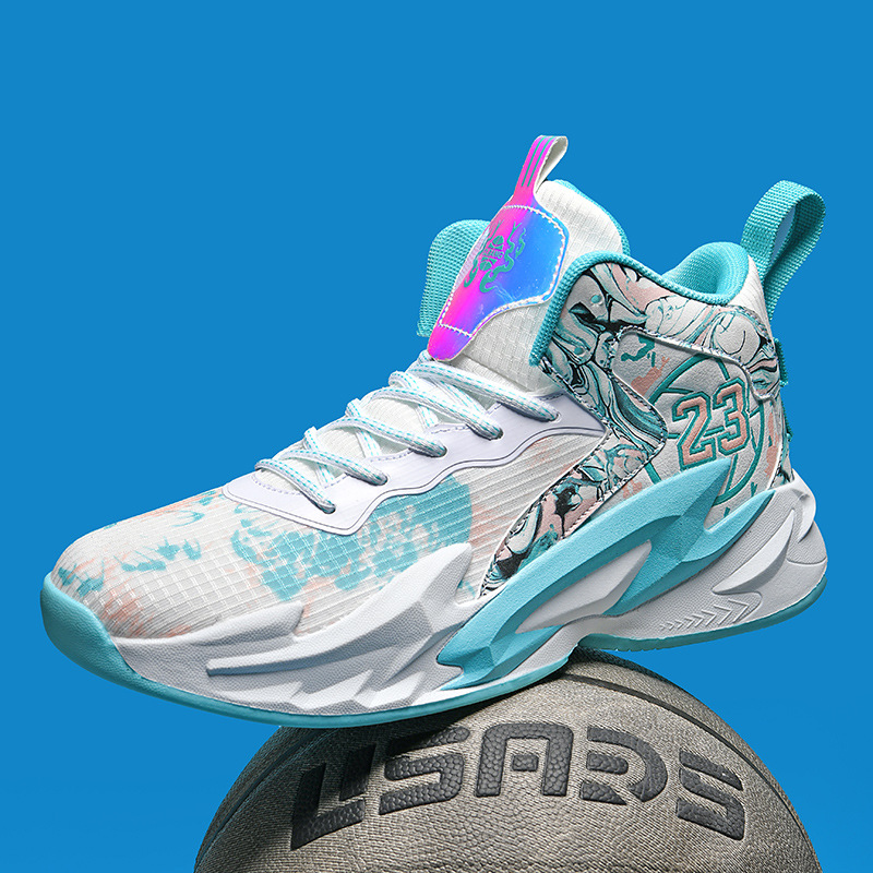 Chaussures Chaussures de basket-ball montantes pour grands enfants, bottes de combat pour garçons et filles, collégiens, chaussures de sport de combat en béton_voghion.com