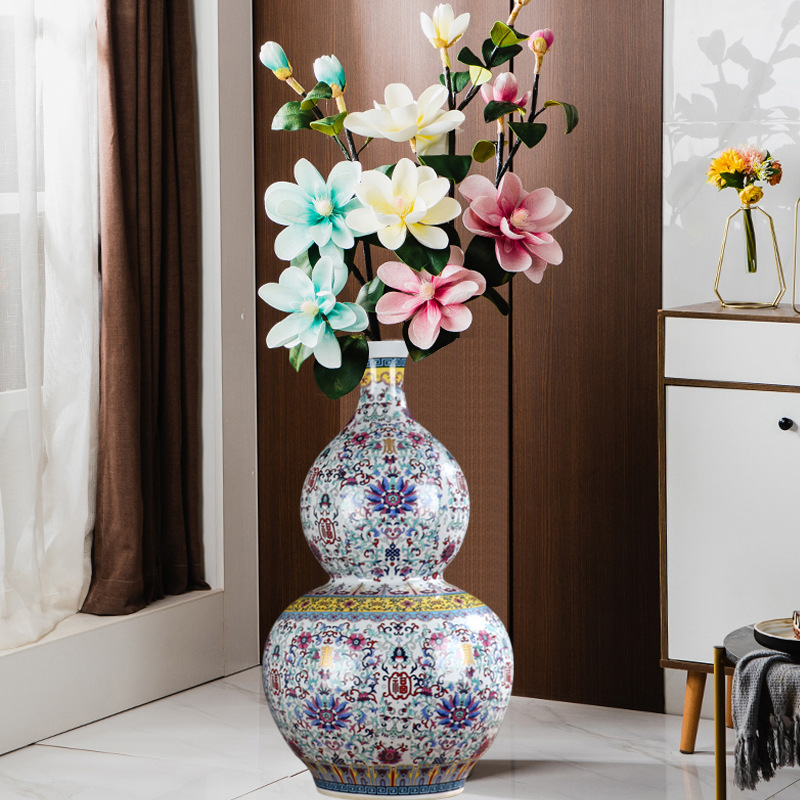 陶瓷花瓶大号客厅干花插花落地欧式现代创意摆件套装装饰瓶|ms