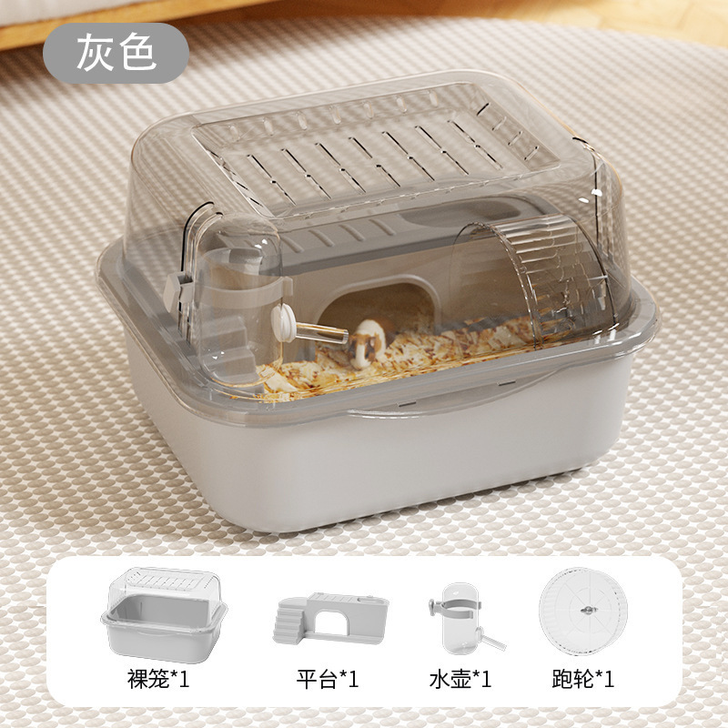 ハムスターケージ金糸熊ケージ大空間アクリルハムスターケージ外に豪華なペット用品を持っている|undefined
