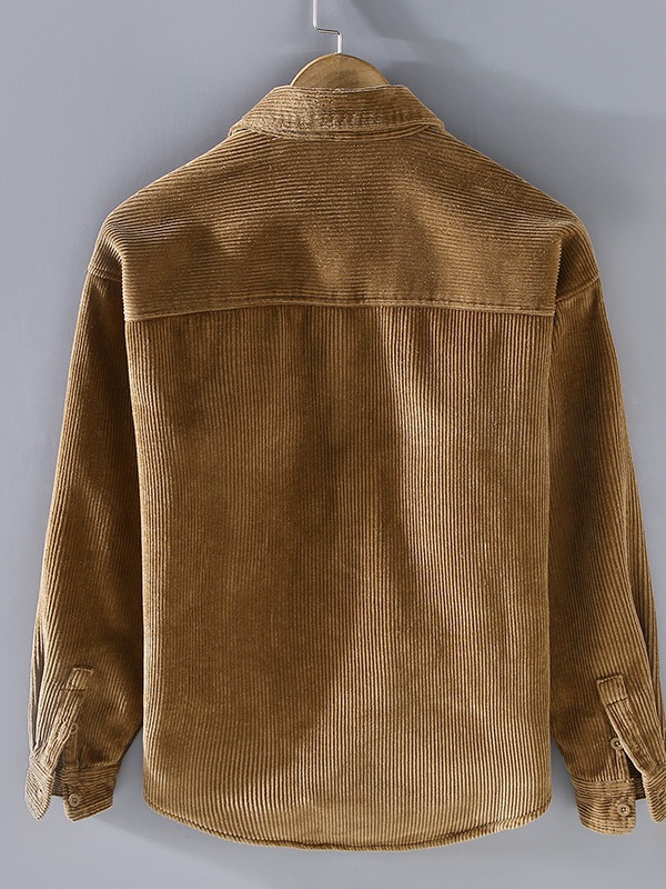 Chaqueta informal cálida y gruesa con forro polar estilo vintage para hombres jóvenes, nueva colección otoño-invierno G151