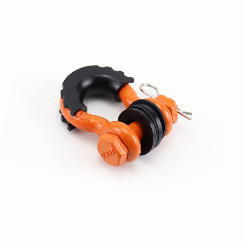 Forja de troquel estadounidense vehículo todoterreno Medio Anti-suelto gancho en forma de U grillete gancho de arco herradura Remolque de alta resistencia americano gancho en forma de U