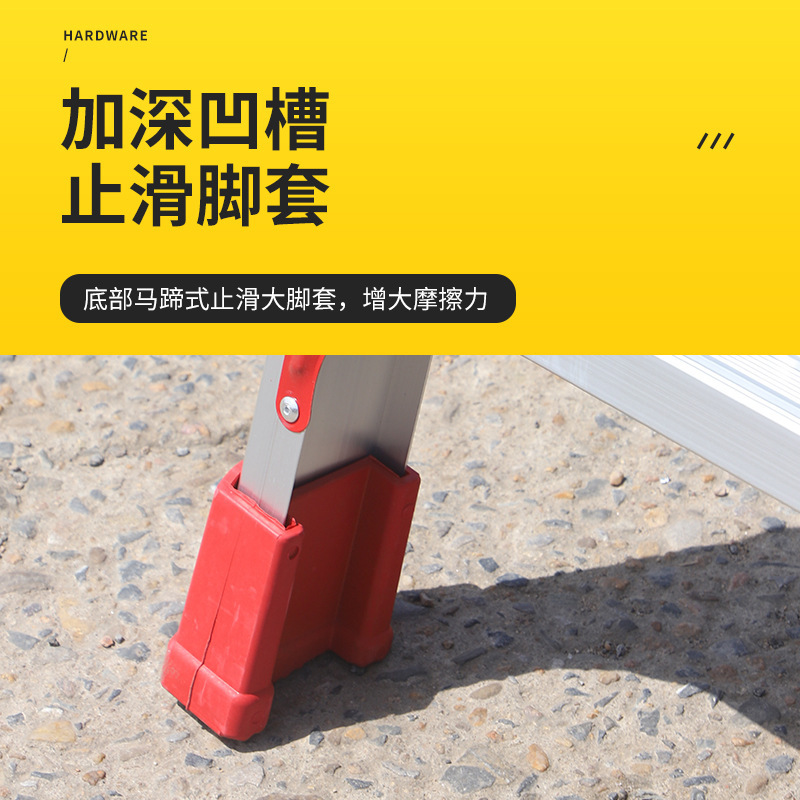幅広で厚みのある鉄製つま先アルミニウム合金パンヘリンギングはしご家庭用折りたたみはしご屋内外ロフトエンジニアリングはしご|undefined