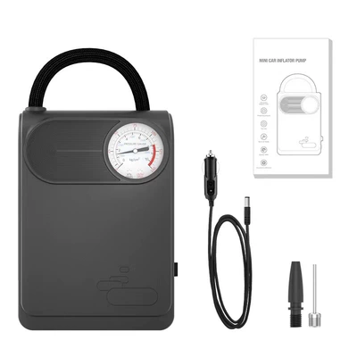 2024 New Portable Car Air Pump 12V Multifunctional Wireless Digital Display Car Tire Air Pump (Hava nasosu) - wired-mechanical-black