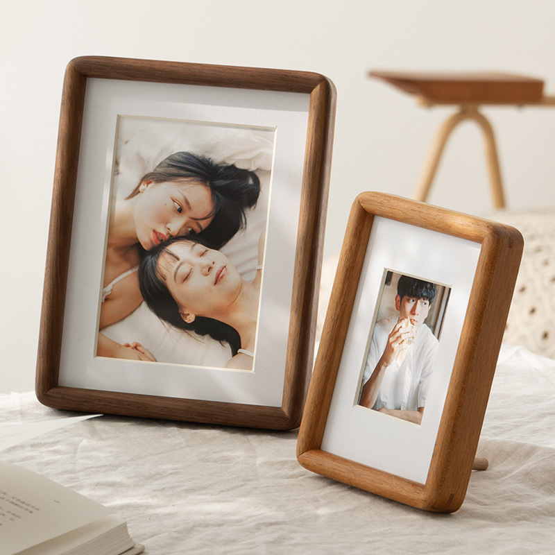 Black walnut solid wood rounded corner photo frame setting table washing photo frame diy mounting 6 7 8 inch children's photo wall 10 Black walnut solid wood rounded corner photo frame setting table washing photo frame diy mounting 6 7 8 inch children's photo wall 10