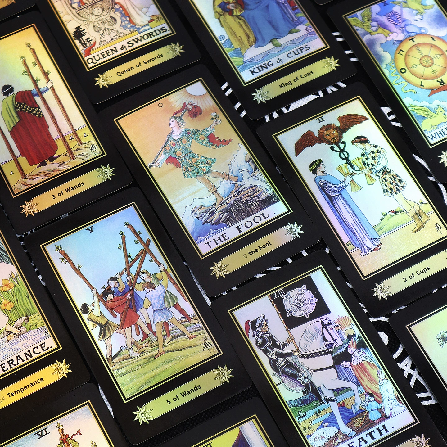 Карточная игра A.E.Wailt Tarot Genuine Wailt Tarot Plain Laser Silver Card Board Game Card Flash Card