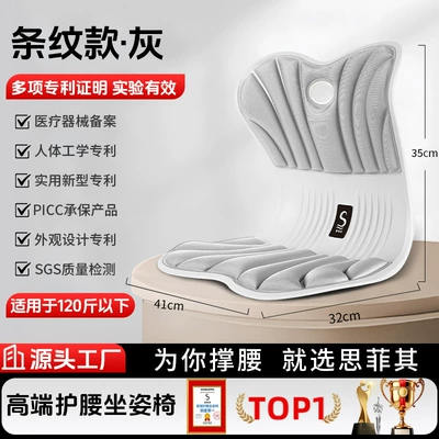 Seat cushion, seat cover All Seasons, In-Car Lumbar Support - gray-below-60kg