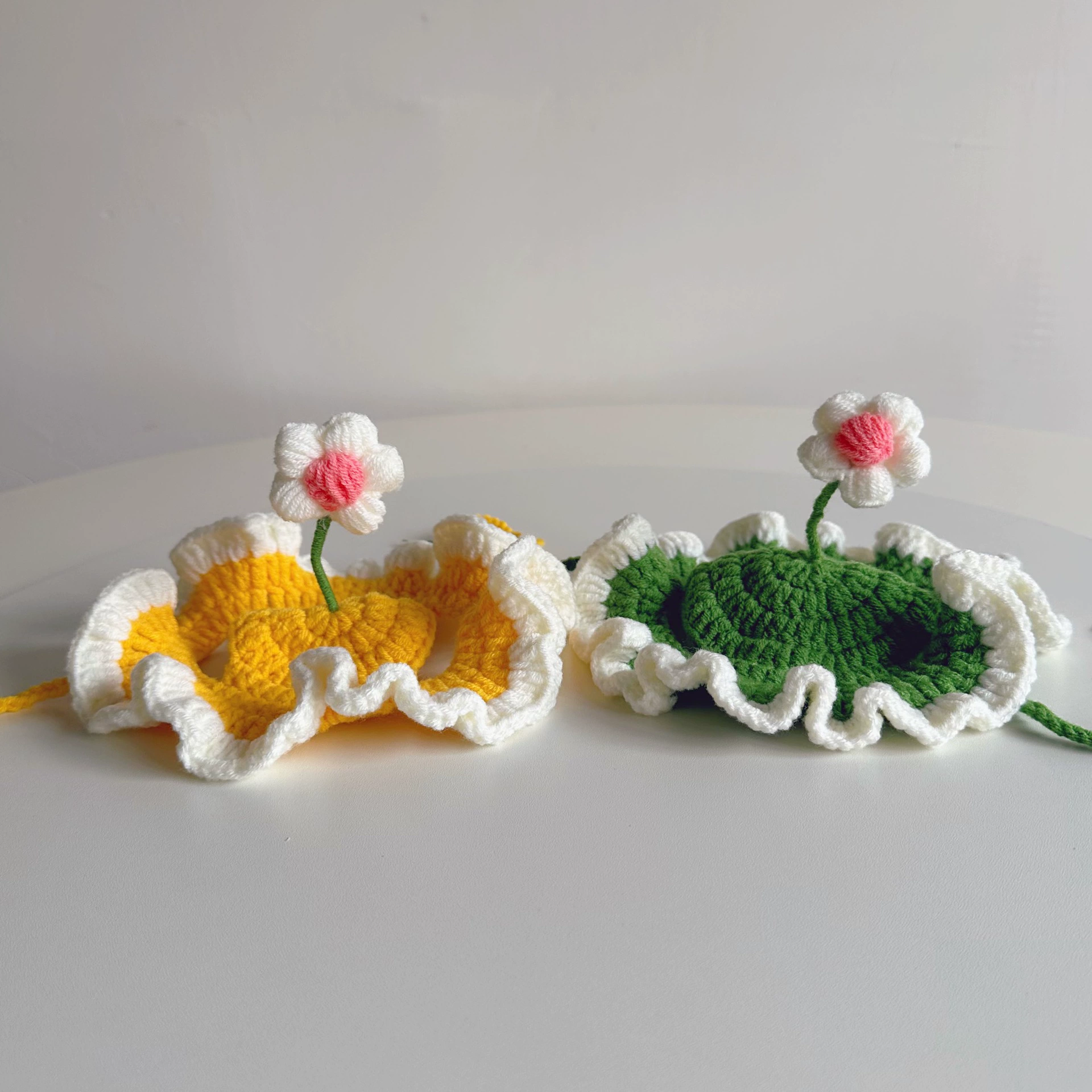 Оригинальная маленькая цветочная рассада для домашних животных шапка шерстяная плетеная собака собака кошка головной убор превращается в милый и смешной