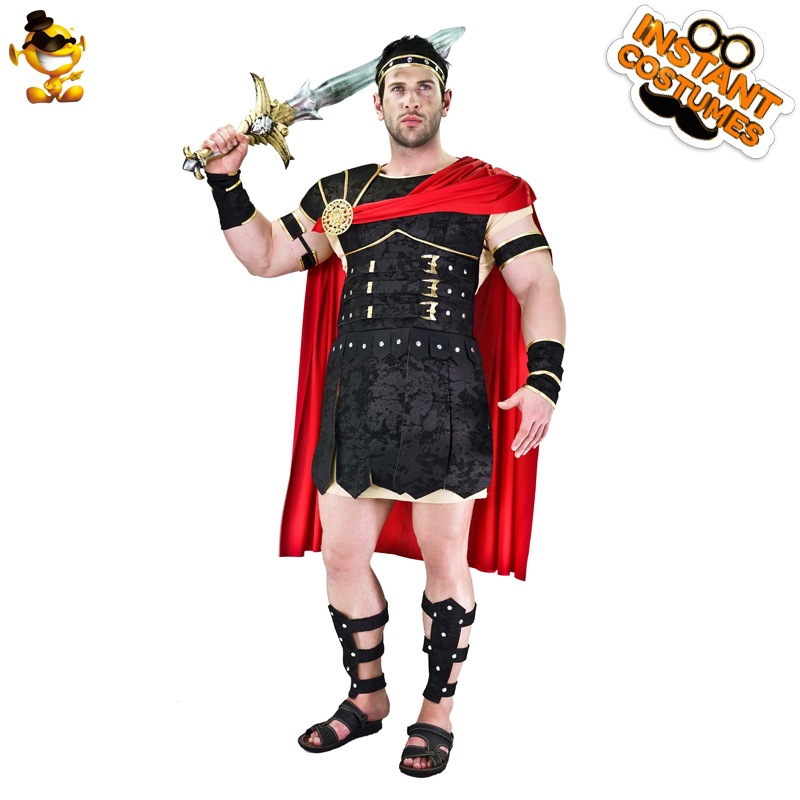 Halloween adulto hombre romano gladiador Samurai etapa rendimiento traje Cosplay traje de fiesta